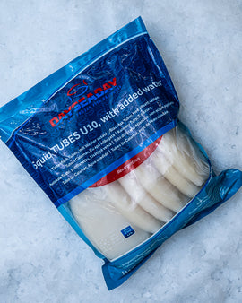 Frossen blæksprutte i rør, frost