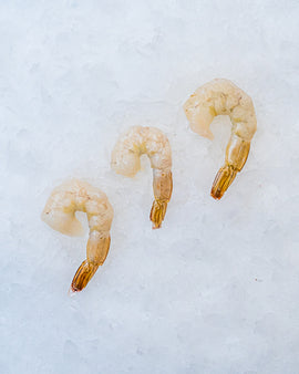 Tigerreje, uden hoved, renset